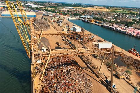 EMR undertakes recycling operations at Tilbury, UK. Credit: EMR/Tilbury